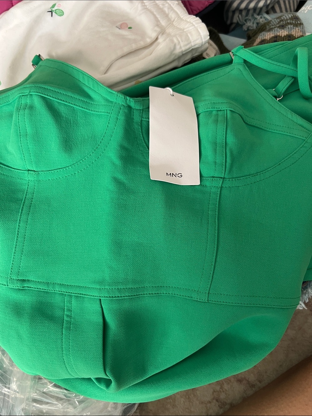 Mango Kids Bright Green One-Piece Bodysuit